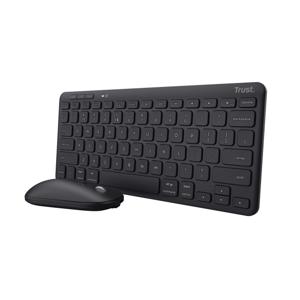 Trust Lyra Multi-Device Wireless Keyboard & Mouse desktopset 800 - 1.600 dpi, 2,4 GHz USB, Bluetooth, 65%