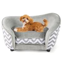 Kattenbed met Zacht Gevoerd Kussen & Wasbare Hoes Hondenbank Kattenbank Grijs
