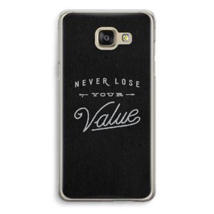 Never lose your value: Samsung Galaxy A5 (2016) Transparant Hoesje