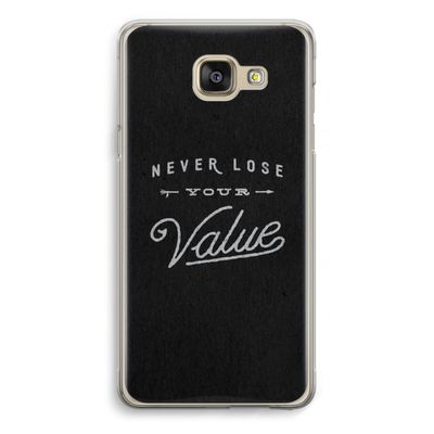 Never lose your value: Samsung Galaxy A5 (2016) Transparant Hoesje