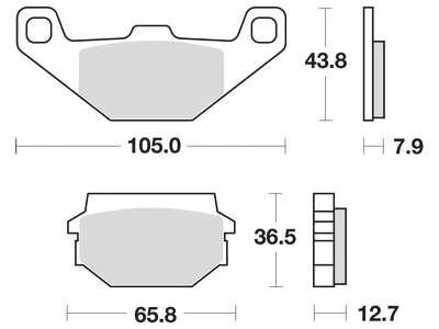 TRW remblokken "mcb 719 brake pad mcb 719 organic standard