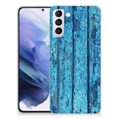 Samsung Galaxy S21 Plus | Bumper Hoesje | Wood Blue