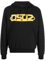 DSQUARED2 hoodie en coton à logo imprimé - Noir