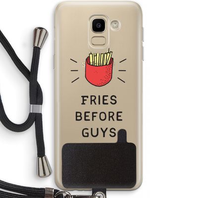 Fries before guys: Samsung Galaxy J6 (2018) Transparant Hoesje met koord