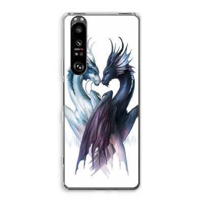 Yin Yang Dragons: Sony Xperia 1 III Transparant Hoesje