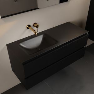 MONDIAZ AIVY 120cm badmeubel Urban, wastafel Urban solid surface links zonder kraangat (AI-351631URBAN-NO - AI-M120URLI)