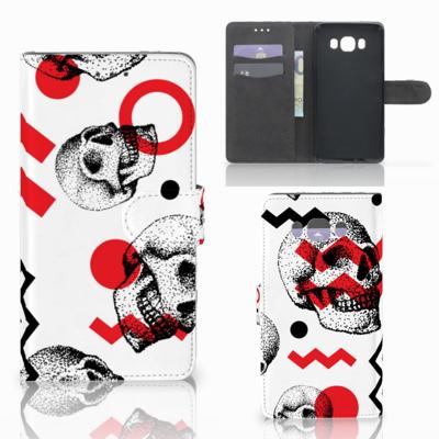 Telefoonhoesje met Naam Samsung Galaxy J7 2016 Skull Red Telefoonhoesje met Naam Samsung Galaxy J7 2016 Skull Red