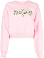 Chiara Ferragni sweat en coton à logo brodé - Rose - thumbnail