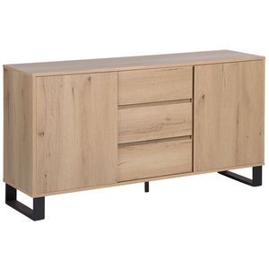 Beliani ELDA - Sideboard-Lichte houtkleur-MDF, Spaanplaat