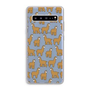 Alpacas: Samsung Galaxy S10 5G Transparant Hoesje