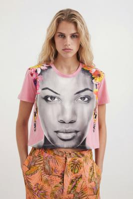 Arty T-shirt met kralen - RED - L Arty T-shirt met kralen - RED - L