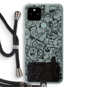 Vexx Black City : Pixel 5 Transparant Hoesje met koord
