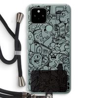 Vexx Black City : Pixel 5 Transparant Hoesje met koord