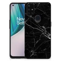 OnePlus Nord N10 5G Marmeren Print Telefoonhoesje Marmer Zwart - Origineel Cadeau Vader OnePlus Nord N10 5G Marmeren Print Telefoonhoesje Marmer Zwart - Origineel Cadeau Vader