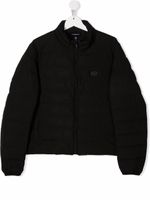 Emporio Armani Kids doudoune zippée à patch logo - Noir