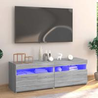 Tv-meubel met LED-verlichting 120x35x40 cm grijs sonoma eiken