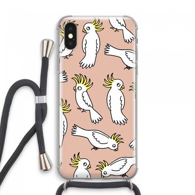 Papegaai: iPhone XS Max Transparant Hoesje met koord