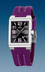 Horlogeband Festina F16187/E / BC05689 Leder Paars 14mm