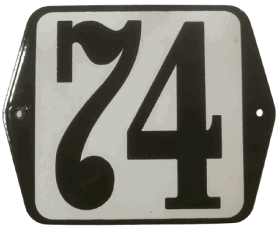 Huisnummer standaard nummer 74 - Warentuin mix