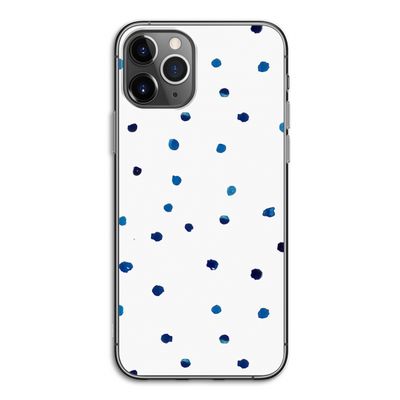 Blauwe stippen: iPhone 11 Pro Transparant Hoesje
