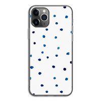 Blauwe stippen: iPhone 11 Pro Transparant Hoesje