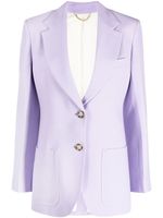 Victoria Beckham blazer boutonné à revers crantés - Violet - thumbnail