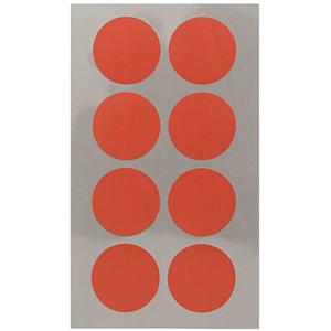 Hobby stickers - 32x stuks - rode ronde sticker etiketten - dia 25 mm - rond