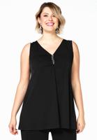 Yoek Singlet beading | Zwart | Maat 50/52