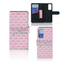 Huawei P40 Portemonnee Hoesje Flowers Pink DTMP