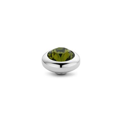 Melano Vivid Basic CZ Steentje Olive | Zilver