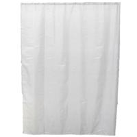 Douchegordijn Basic Elegance - met ringen - wit - polyester - 180 x 200 cm - wasbaar - thumbnail