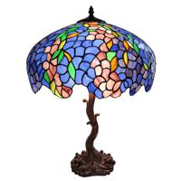 HAES DECO - Tiffany Tafellamp Meerkleurig Ø 43x61 cm Fitting E27 / Lamp max 2x60W - thumbnail