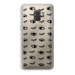 Eye pattern #2: Samsung Galaxy A8 (2018) Transparant Hoesje