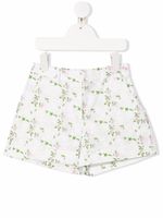 Philosophy Di Lorenzo Serafini Kids short en coton à fleurs - Blanc - thumbnail