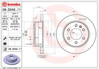 Remschijf BREMBO, Remschijftype: Massief, u.a. für Mercedes-Benz