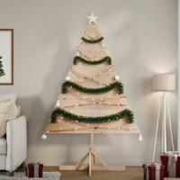 VidaXL Kerstdecoratie kerstboom 180 cm massief hout