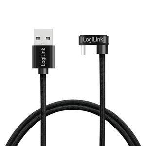 LogiLink USB-kabel USB 2.0 USB-C stekker, USB-A stekker 3.00 m Zwart CU0195