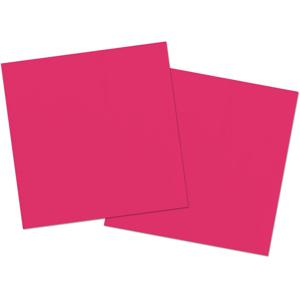 Folat Feest Servetten - 80x - fuchsia - 33 x 33 cm - papier - lunch/diner servetjes