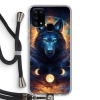 Wolf Dreamcatcher: Samsung Galaxy M31 Transparant Hoesje met koord