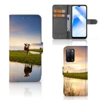 OPPO A16/A16s/A54s | Telefoonhoesje | Met pasjeshouder | Koe