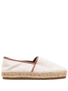 Moschino espadrilles en toile à logo jacquard - Tons neutres