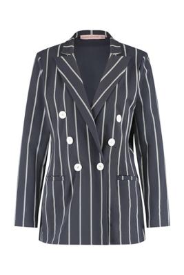 Severine rope blazer - antraciet/offwhite - 07124