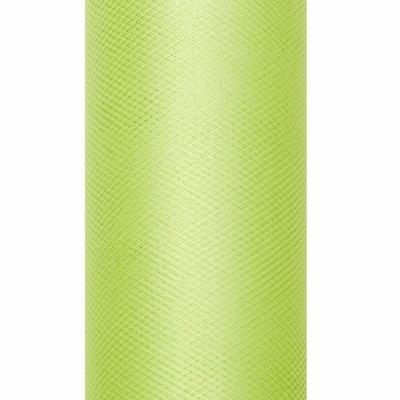 Glitter tule stof - groen - 15 x 900 cm - hobbyartikelen/knutselspullen