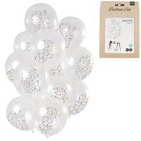 Folat Ballonnen origami cijfer 8 jaar 30 cm set van 12 | 24 stuks