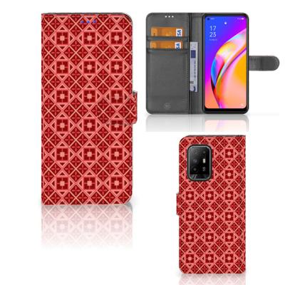 OPPO Reno5 Z | A94 5G | Telefoon Hoesje | Batik Rood