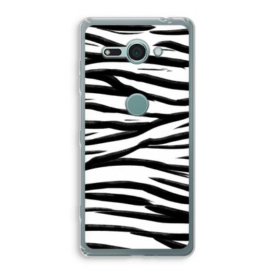 Zebra pattern: Sony Xperia XZ2 Compact Transparant Hoesje