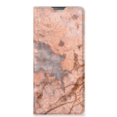 Samsung Galaxy A71 | Standcase | Marmer Oranje