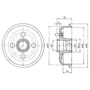 Delphi Diesel Remtrommel BF329