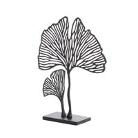 Ornament Leaf mat zwart XXL