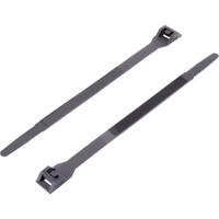 TRU COMPONENTS 1592782 TC-DK-132SBK203 Kabelbinder 132 mm 6 mm Zwart Met dubbele kop 1 stuk(s)